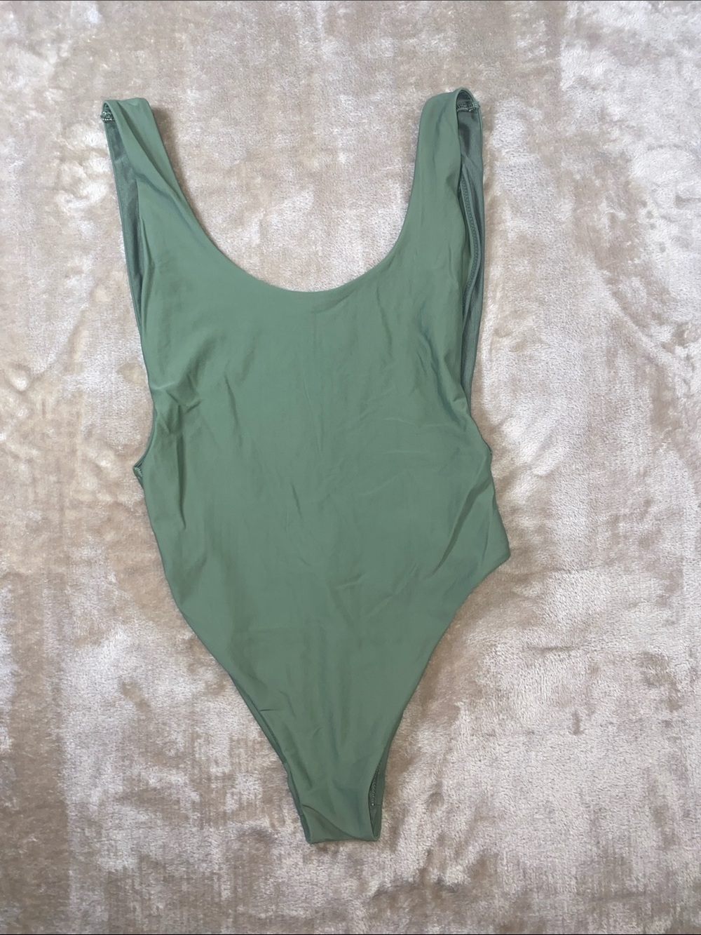 aerie Olive Green Scoop One-Piece Swimsuit